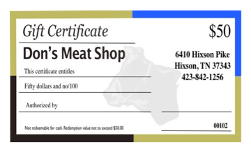 Give A Gift Certificate